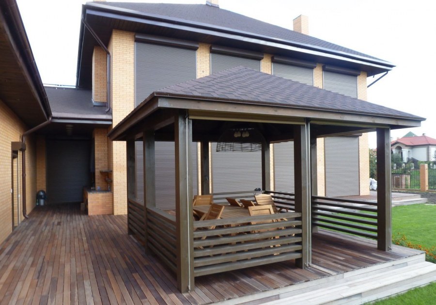 Беседка из ДПК