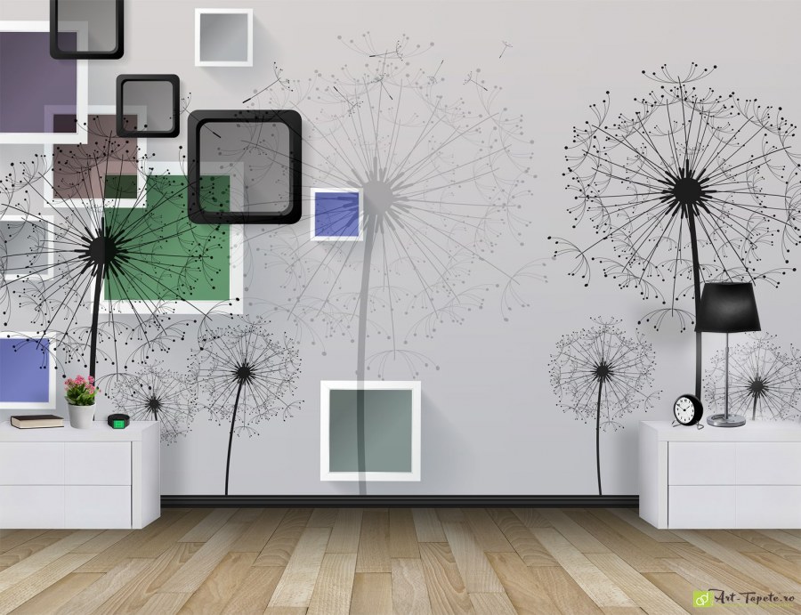 Фотообои абстракция в интерьере