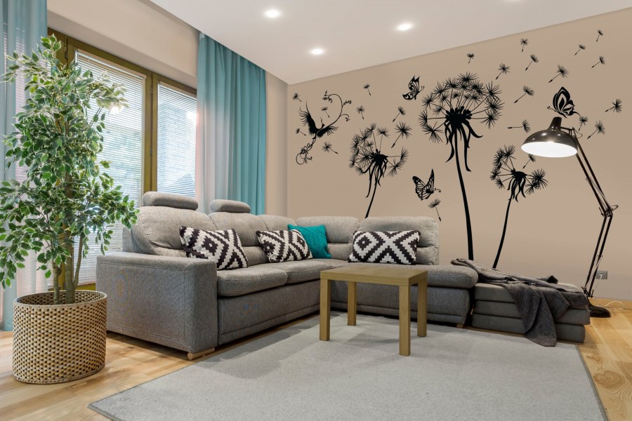 Одуванчики на стене