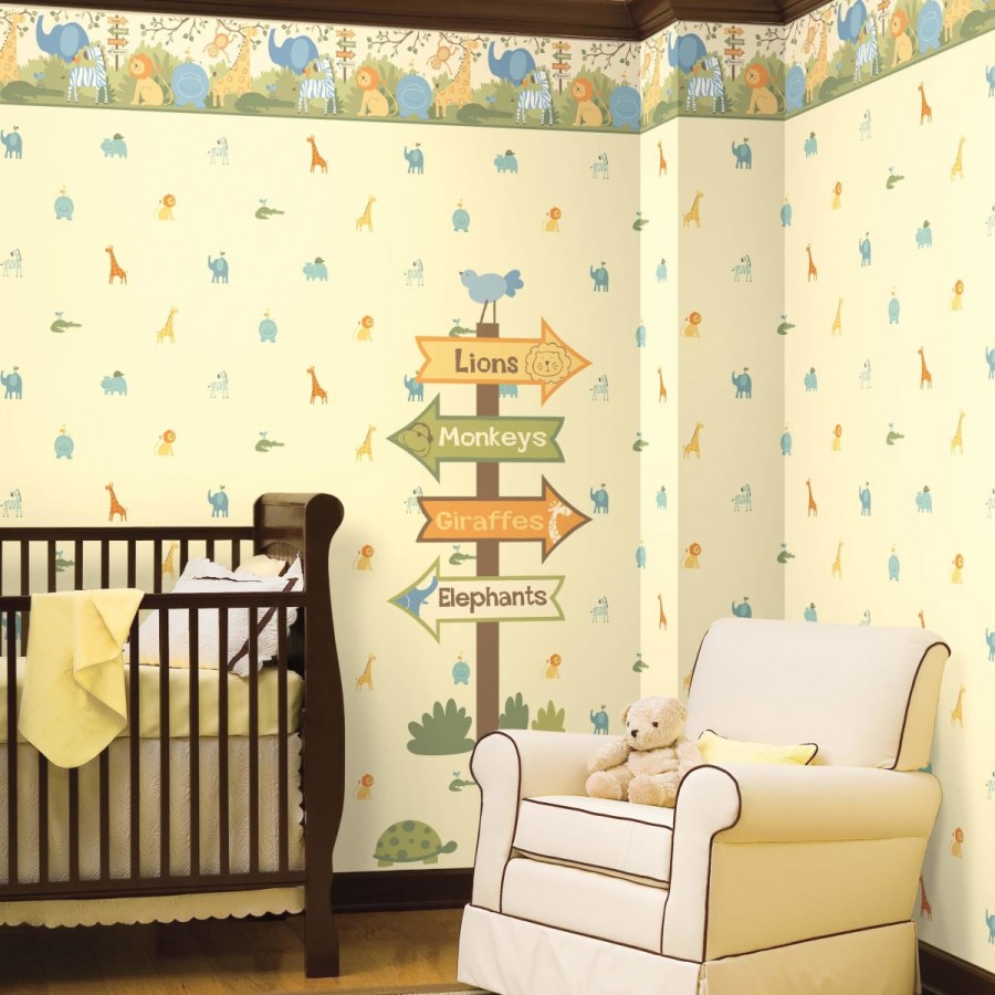 Варианты поклейки обоев в детской