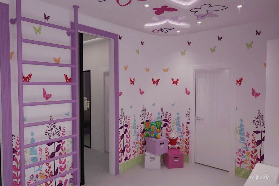Идеи поклейки обоев в детской