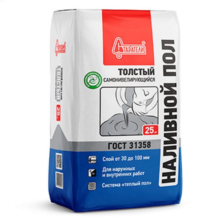 Наливной пол Старатели высокопрочный самонивелирующийся 25кг