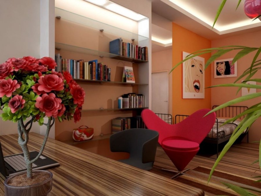 Зелёная комната для подростка