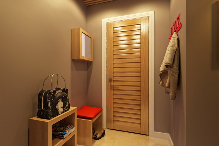 Прихожая в фисташковом цвете