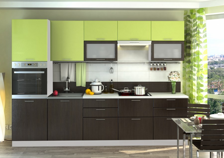 Кухня Валерия м лайм глянец венге