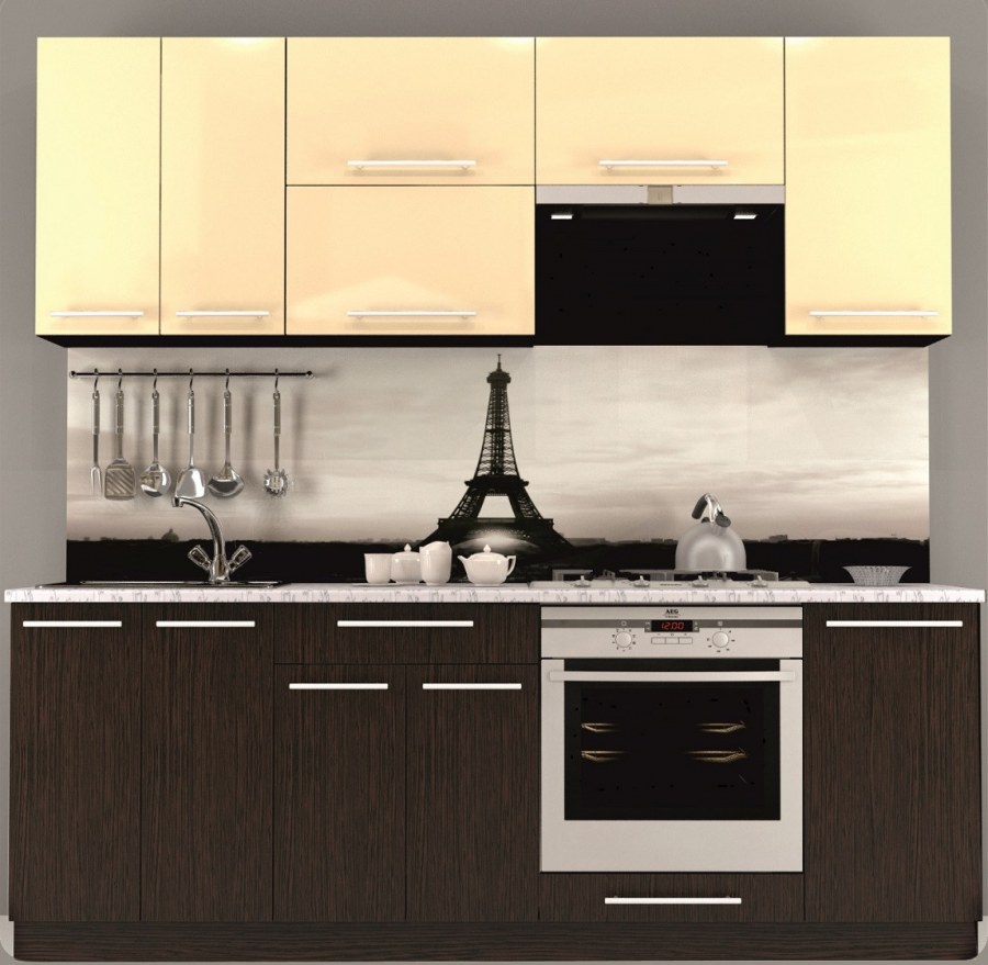 Кухня низ венге верх светлый