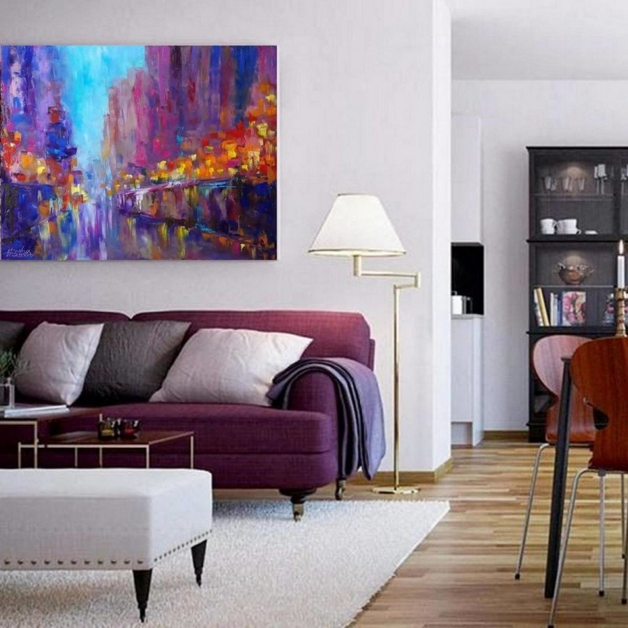 Фиолетовые акценты в интерьере