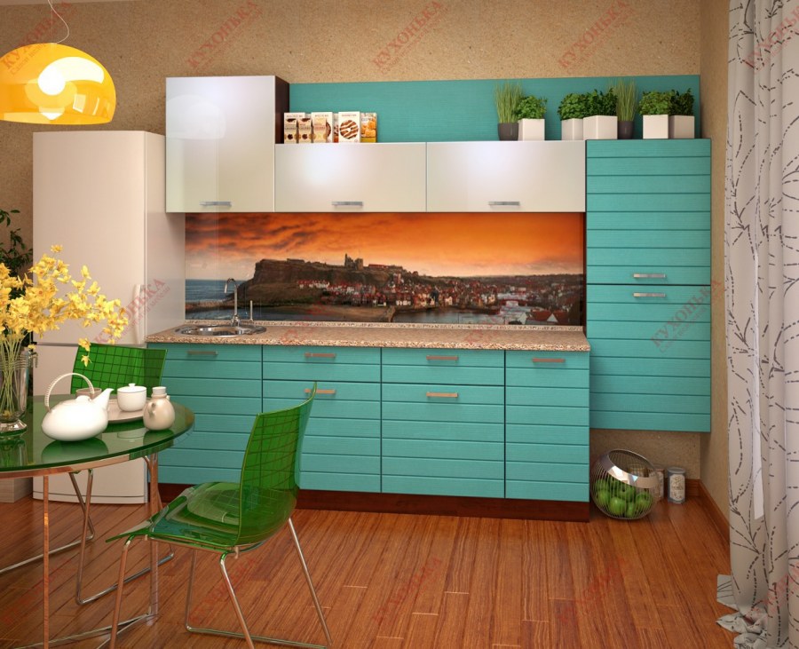 Кухня Аквамарин глянец