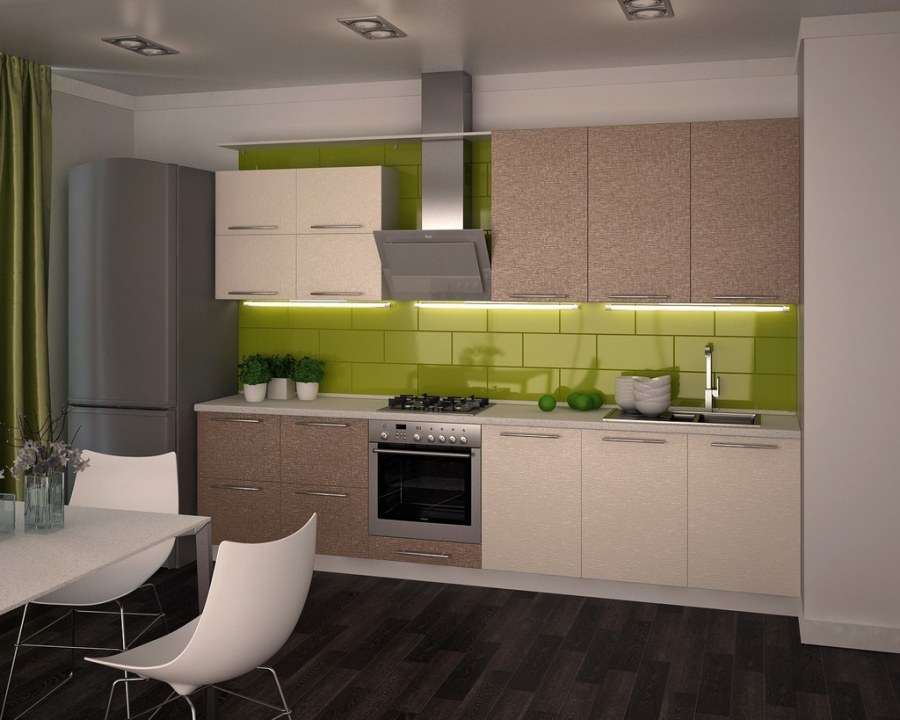 Сочетание фасадов кухни