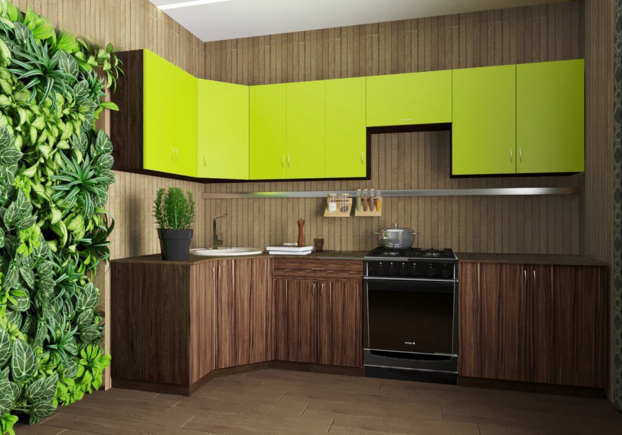 Кухня олива и зебрано