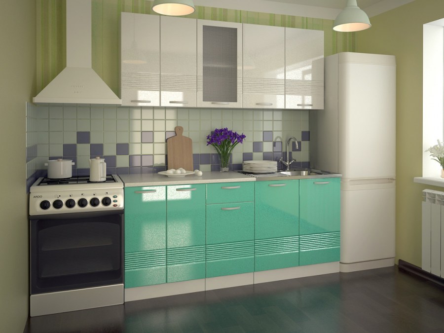 Кухня волна ваниль капучино