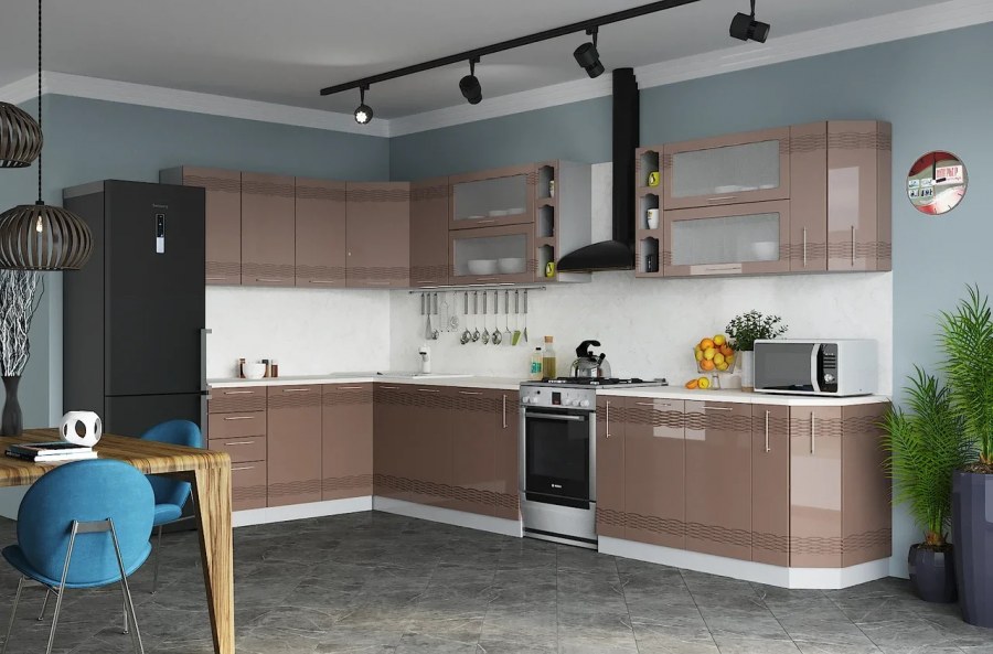 Кухня София мокко кофе с молоком шоколад модульная