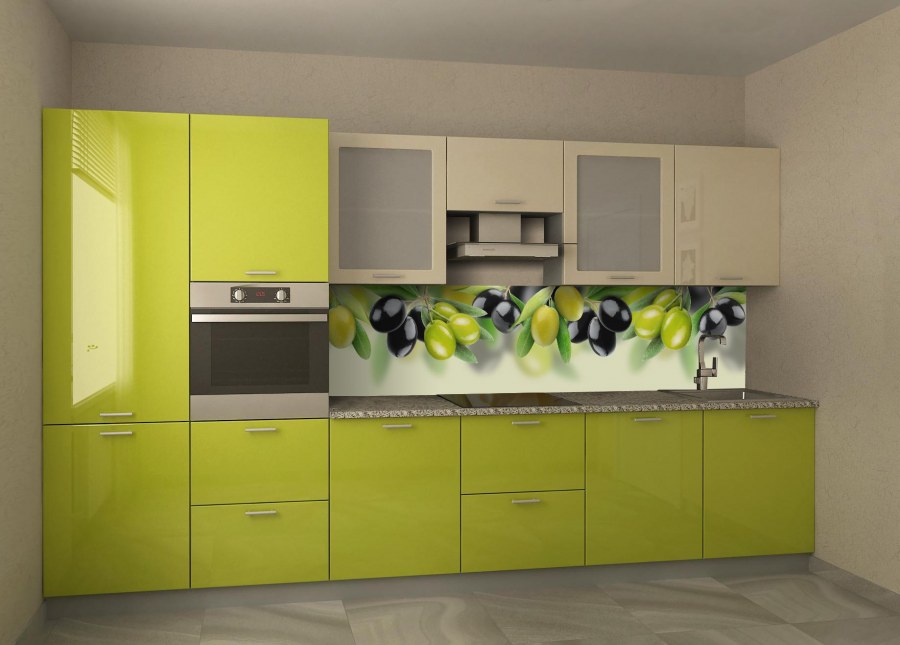 Кухня олива зеленая