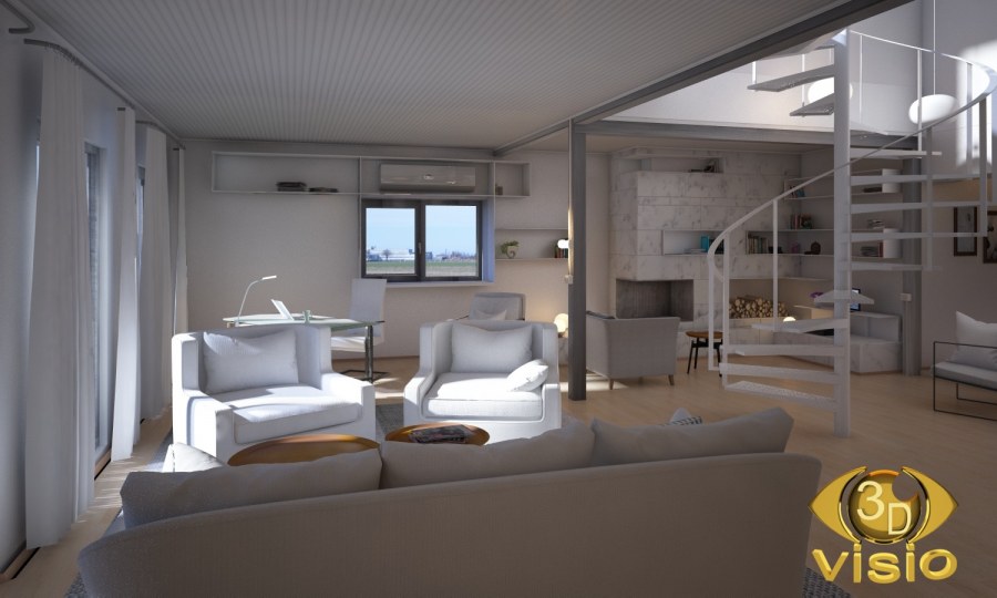 Интерьер дома 3д визуализация