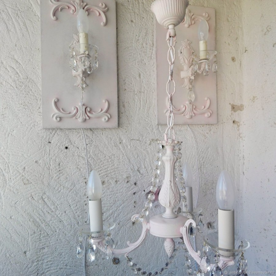 Люстра Pink Chandeliers Shabby Chic Lighting