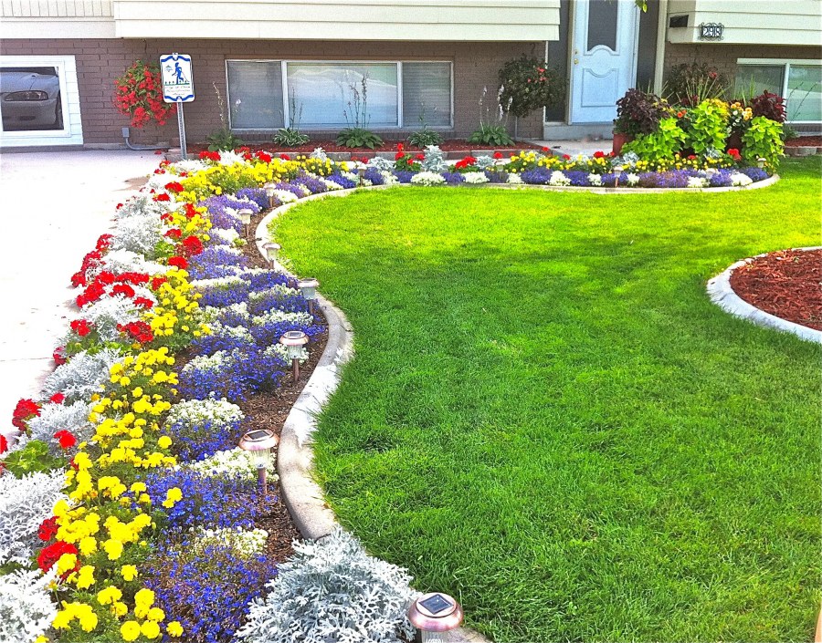 Клумба рабатка бордюр