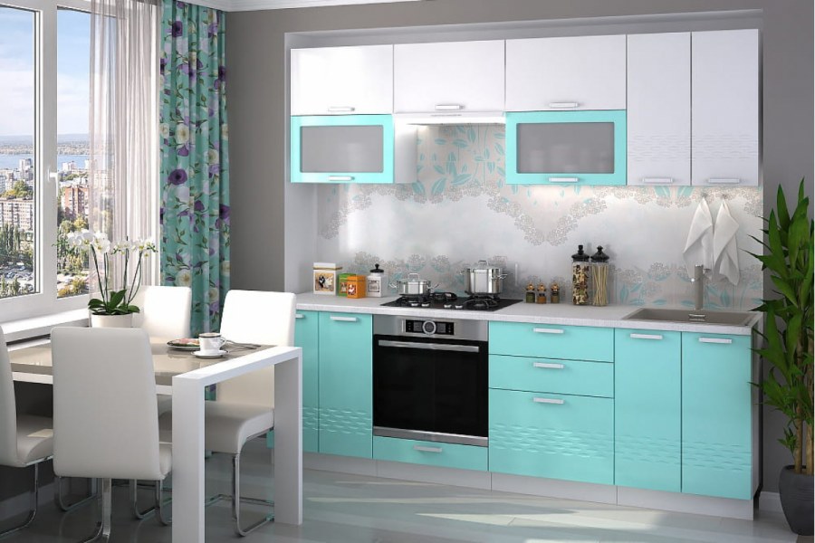 Кухня Модена бирюза Стендмебель