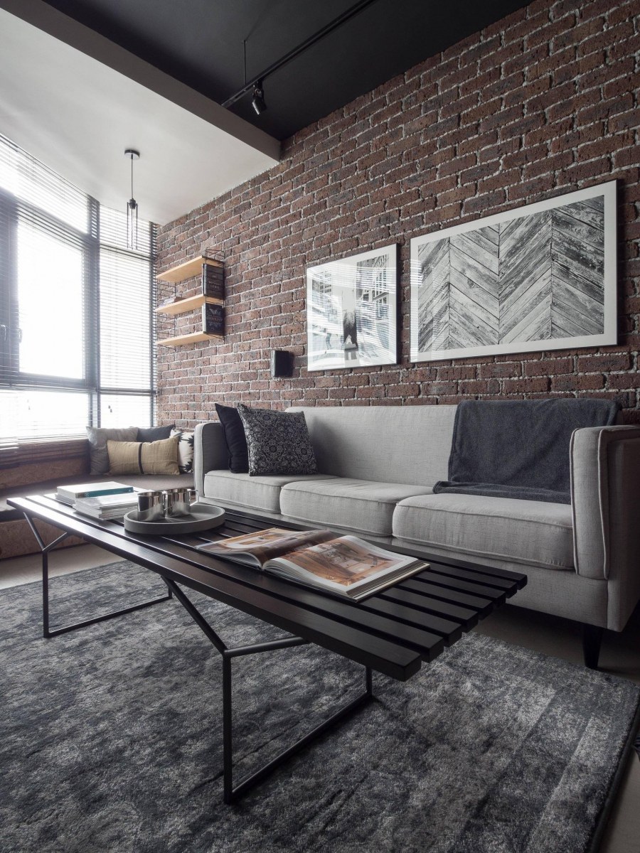 Гостиная лофт Контемпорари