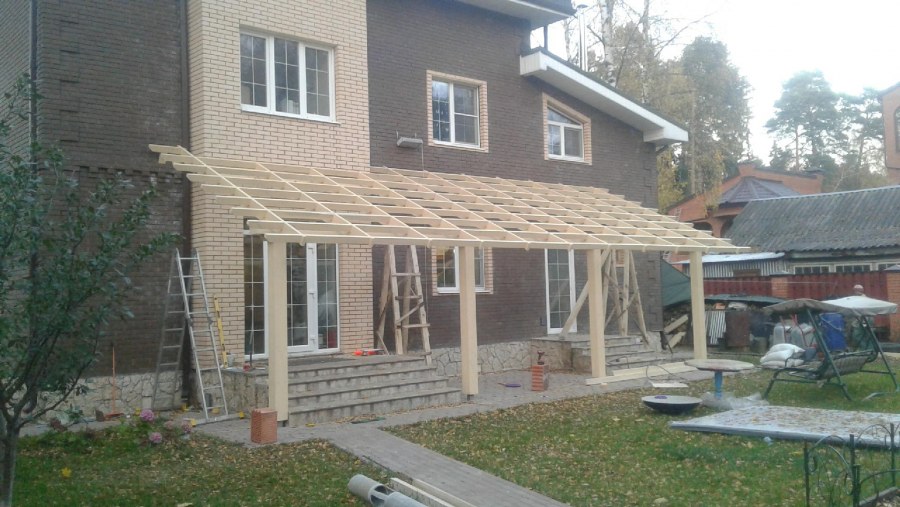 Навес над пристройкой