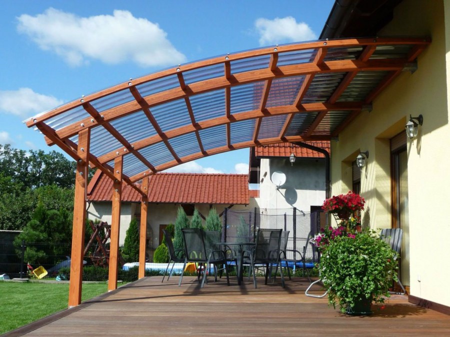 Терраса срышей из поликарбоната