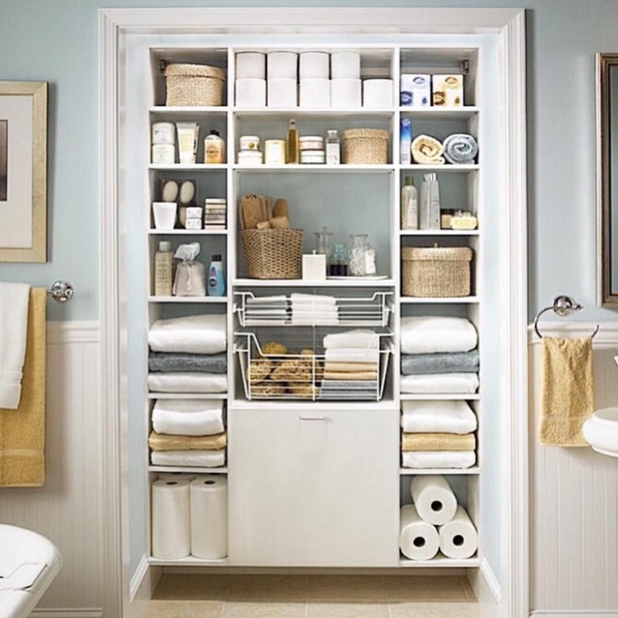 Шкаф в ванную комнату наполнение