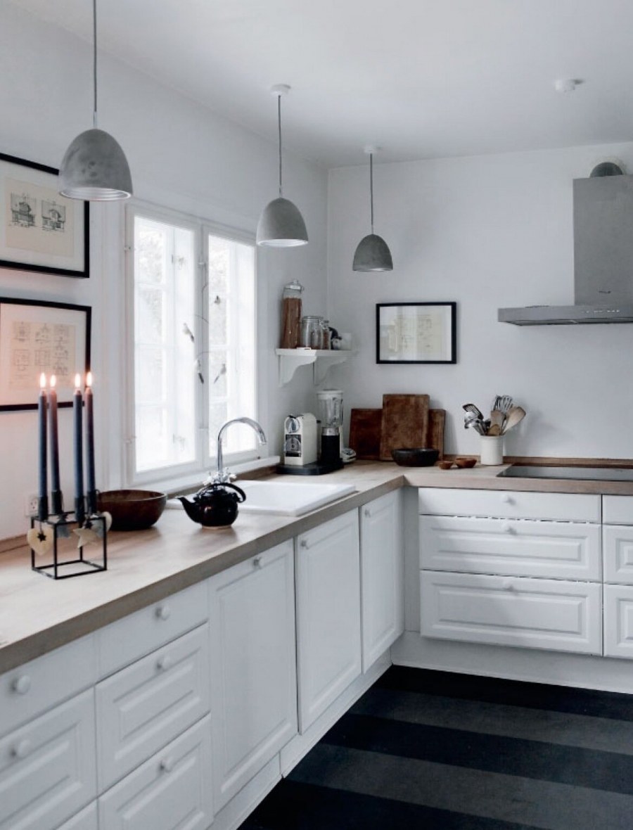 Белая кухня икеа Сканди стиль