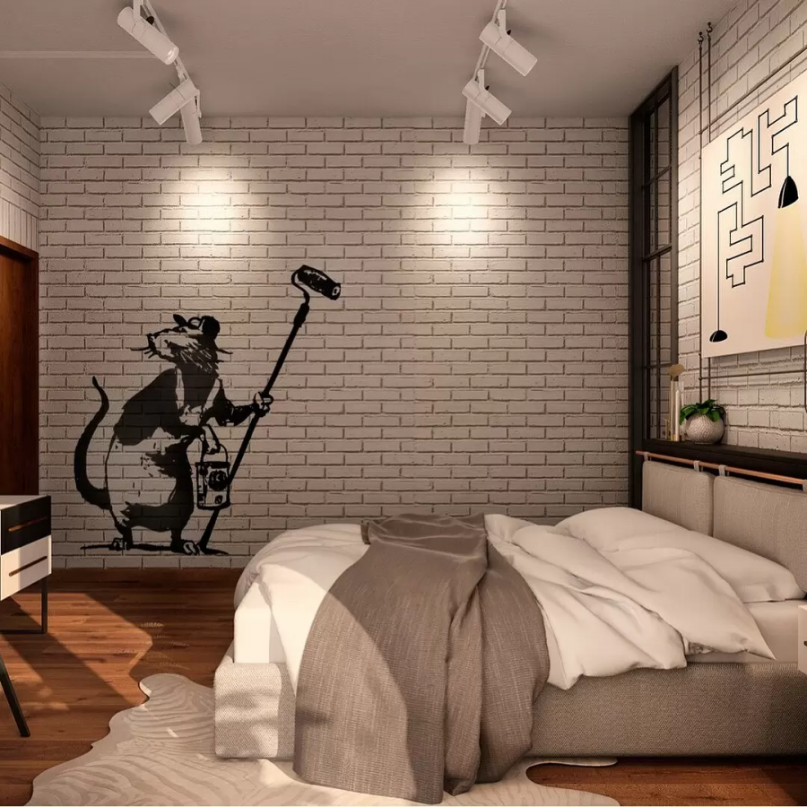 Граффити на стене в квартире