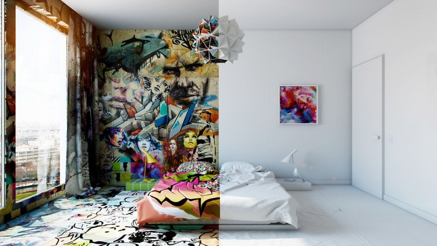 Граффити в интерьере квартиры