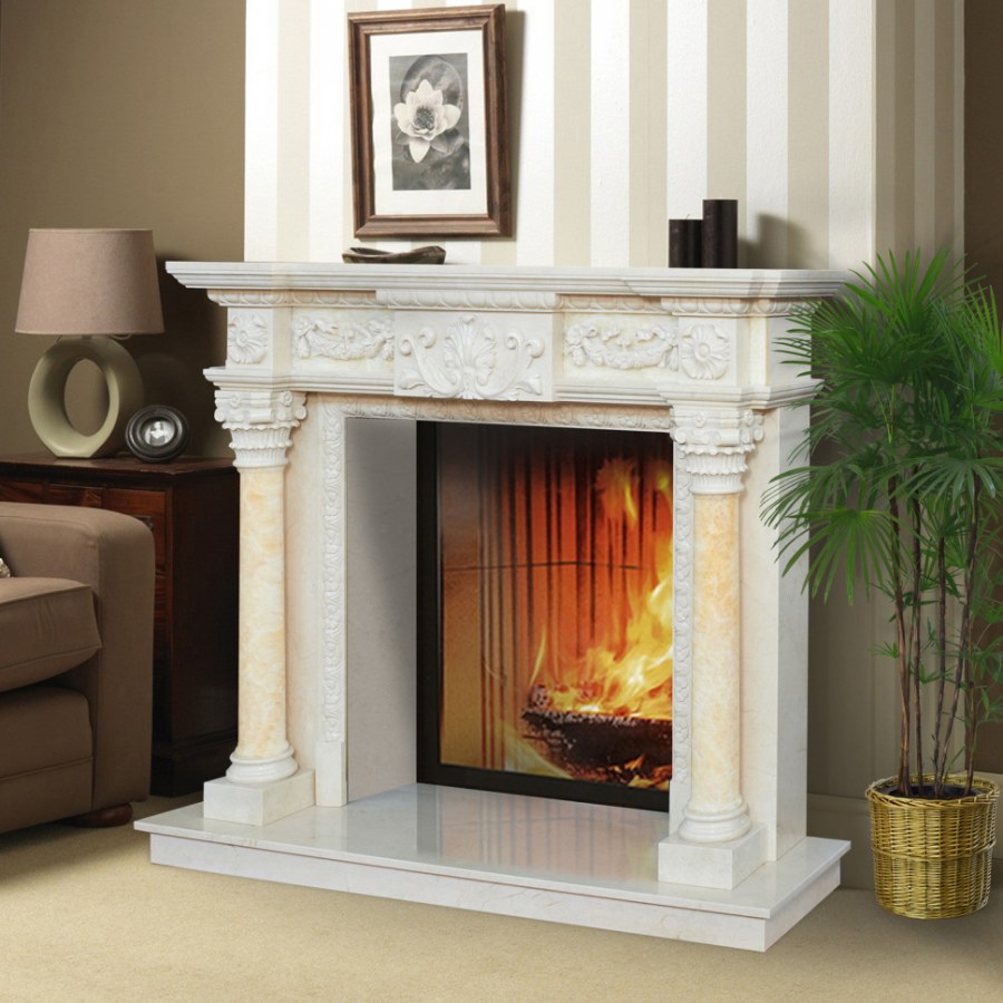 Мраморный камин Оникс