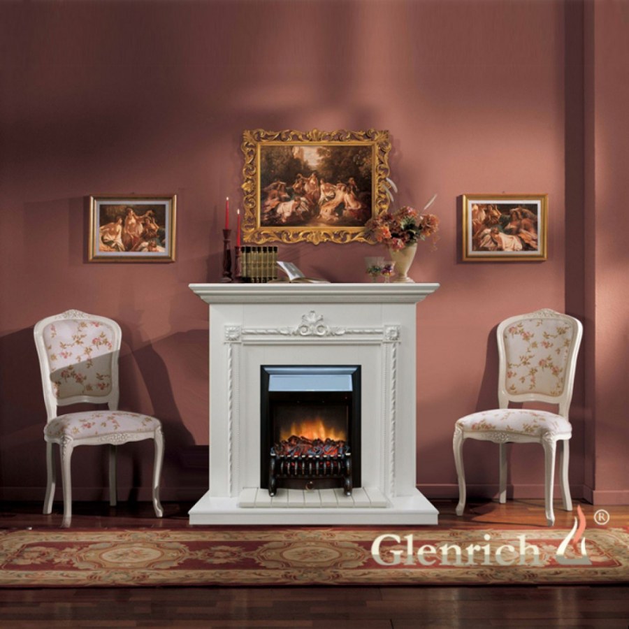 Электрический камин Гленрич Роял белый