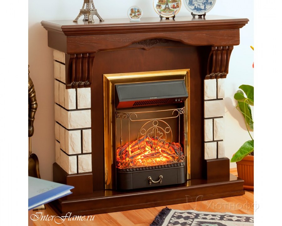 Электрический камин INTERFLAME Panoramic 28 + портал Мартин