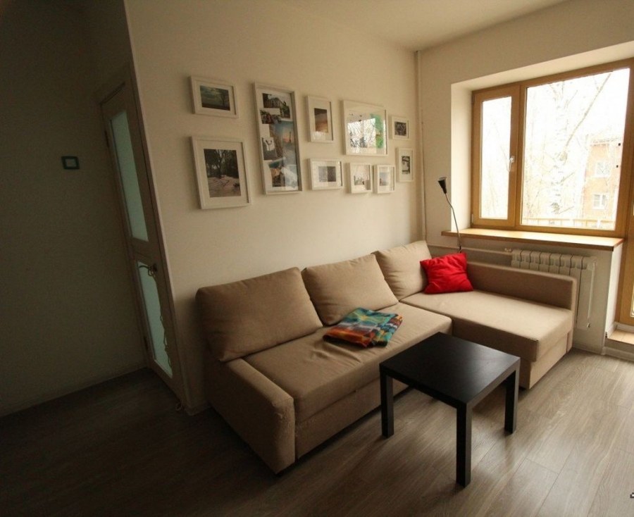 Гостиная в двухкомнатной хрущевке