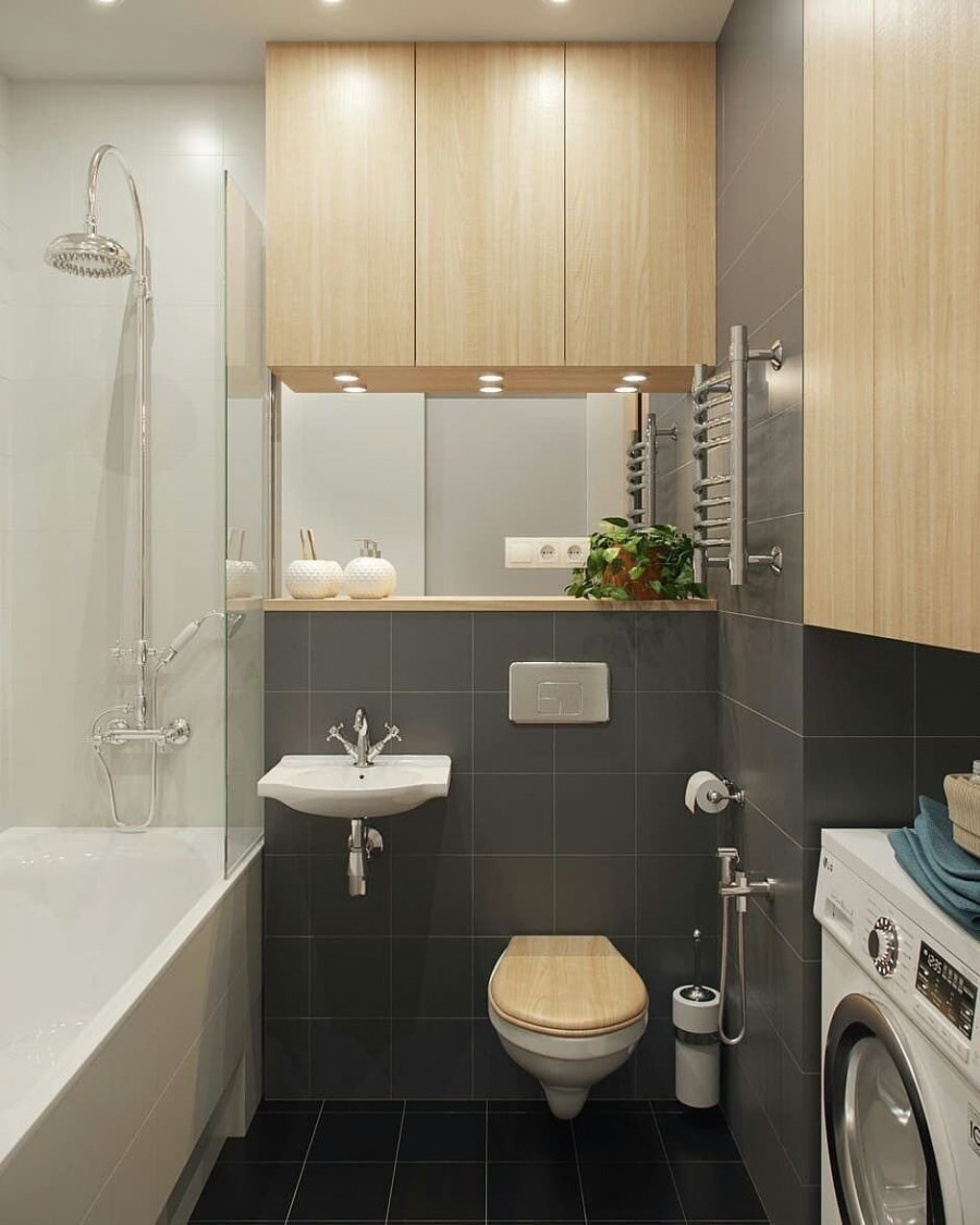 Планировка ванной комнаты с угловой ванной