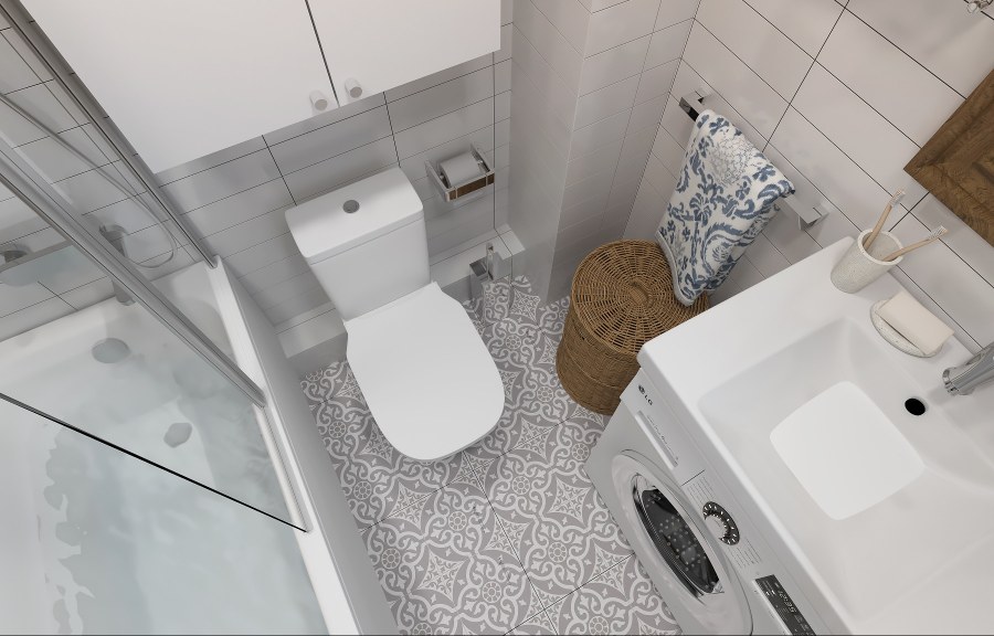 Самая маленькая ванная комната с туалетом