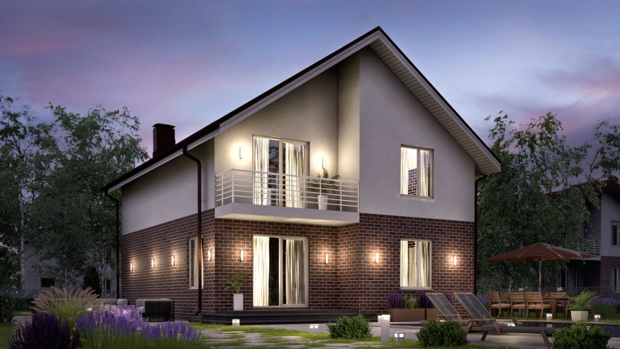 Двухэтажный коттедж