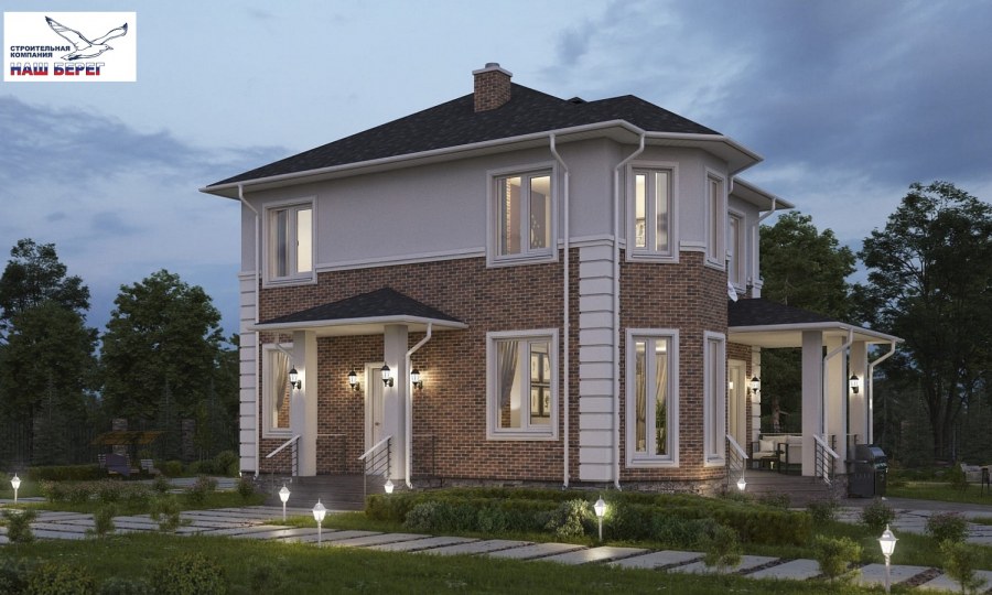 Двухэтажный коттедж