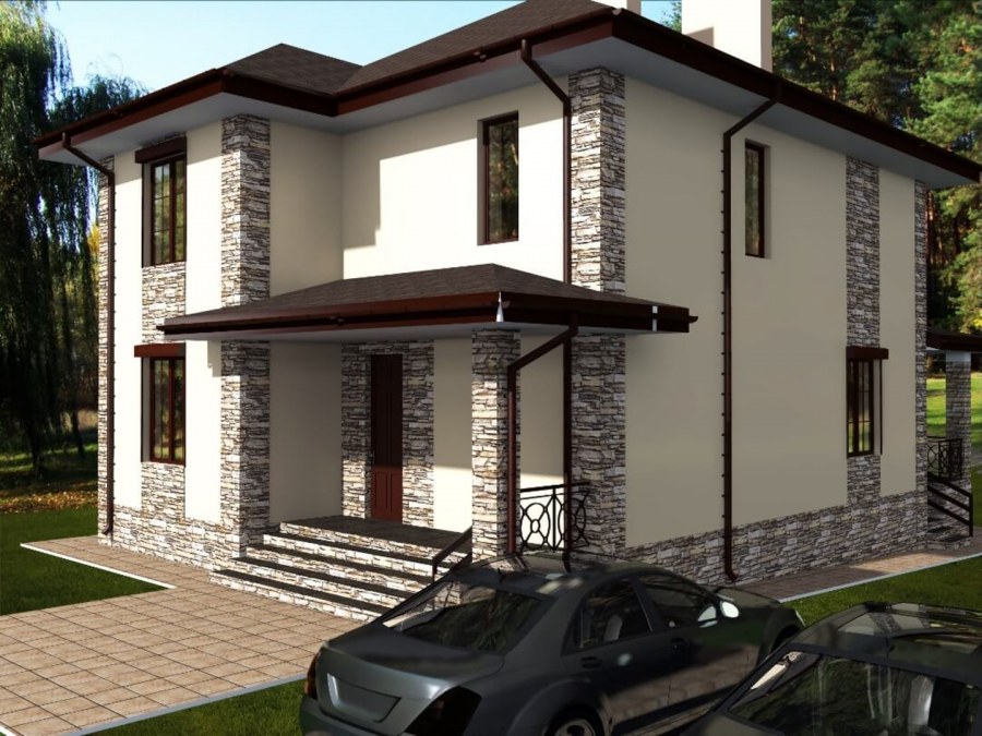 Отделка двухэтажных домов