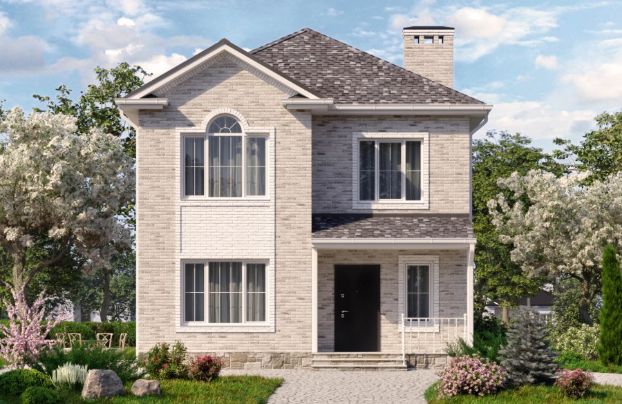 Проект двухэтажного дома 126м Новация