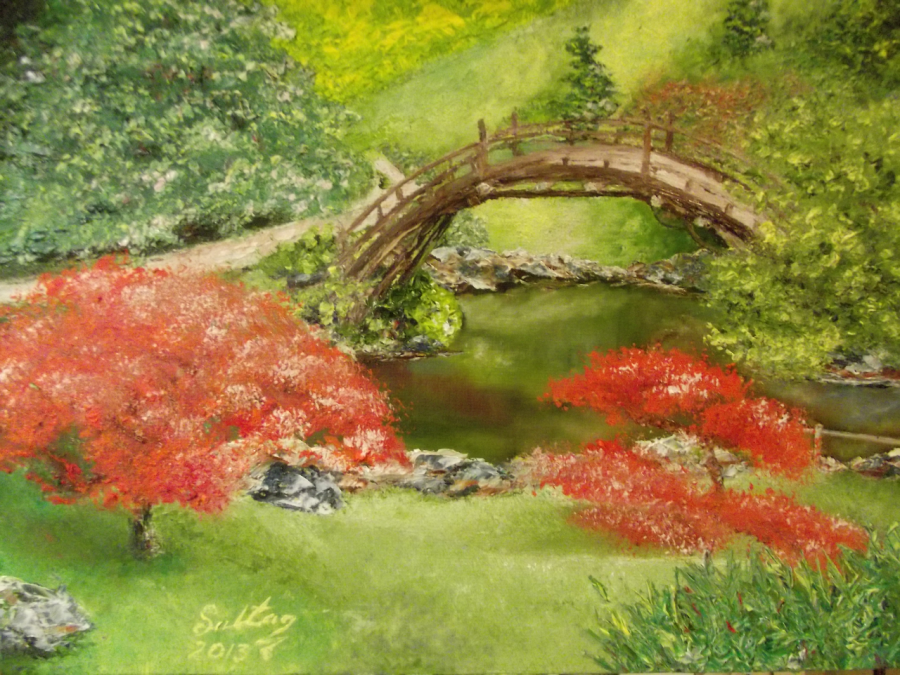 Сад камней живопись