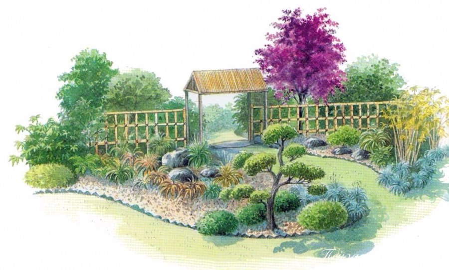 Японский сад планировка