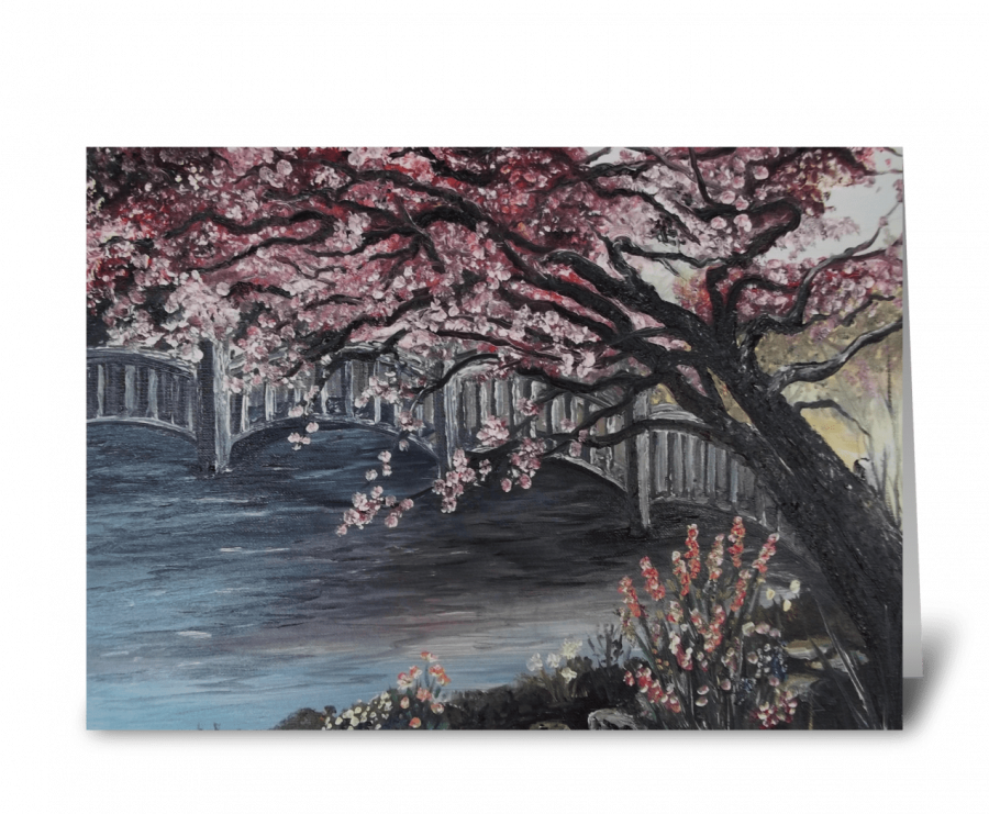 Японский сад картина