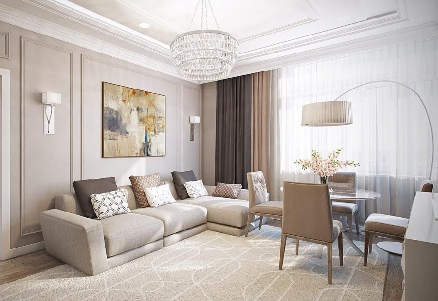 Гостиная Неоклассика беж