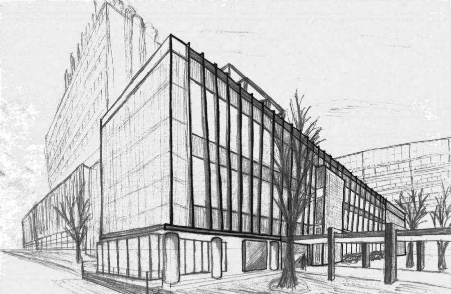 Здания карандашом