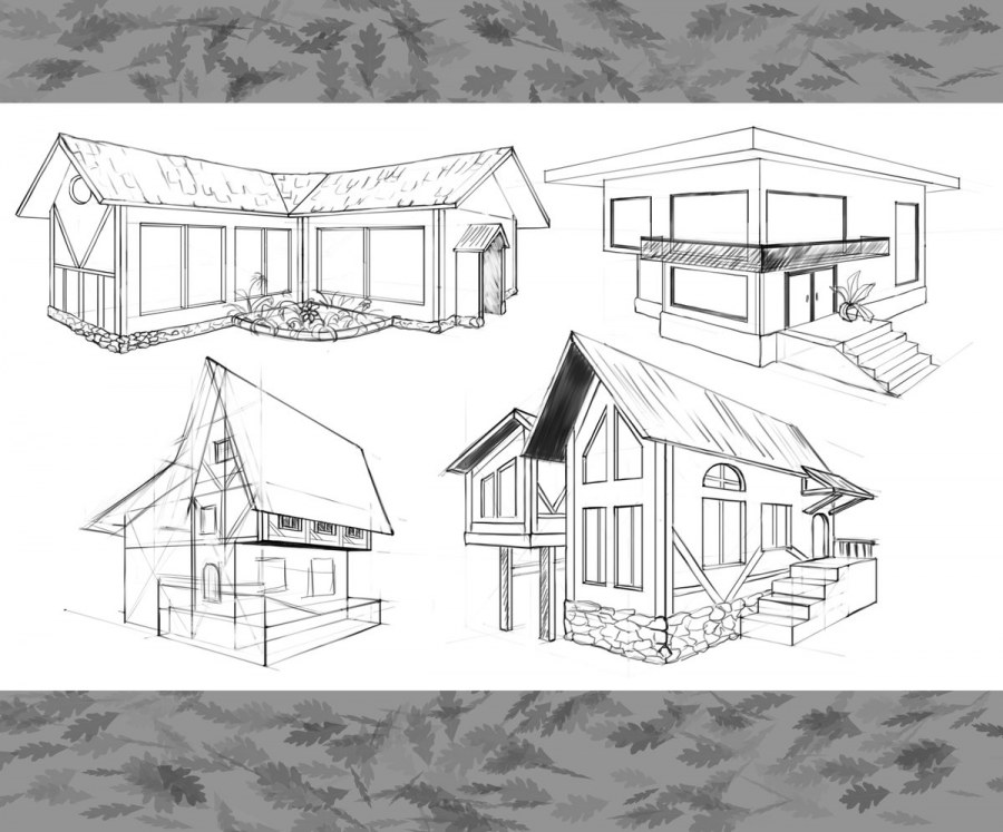 Домик в перспективе