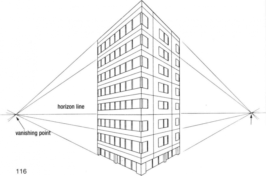 Домик в угловой перспективе