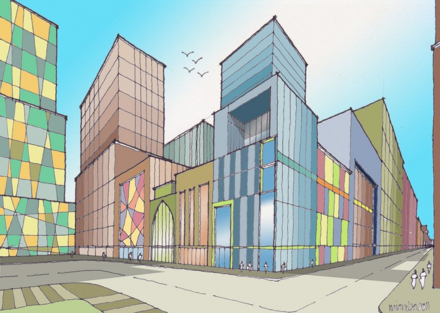 Здание в перспективе