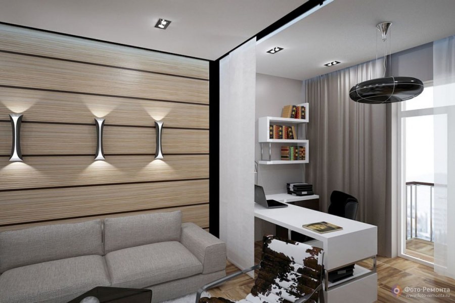 Рабочее место в спальне