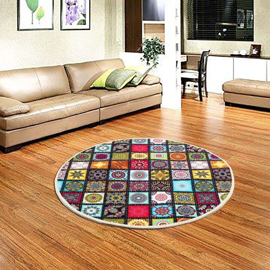 Круглый ковер в интерьере