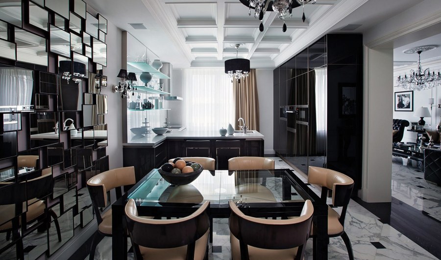 Кухня столовая арт деко