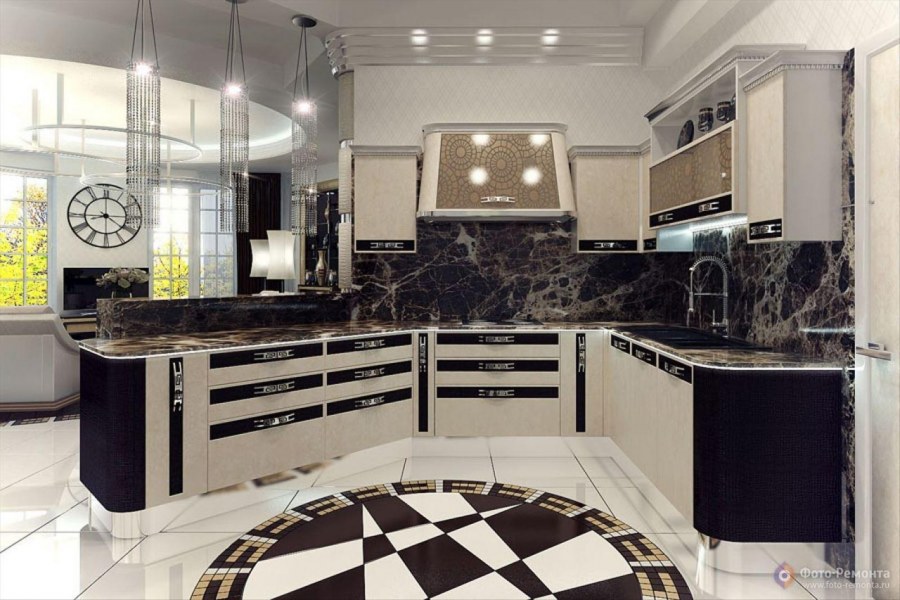 Угловая кухня арт деко